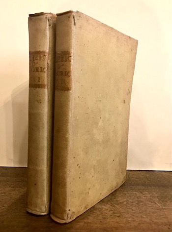 Ignazio Ronconi La coltivazione italiana, o sia dizionario d'agricoltura, nel quale si contiene la coltura, e conservazione de' diversi prodotti riguardanti le terre seminative, i prati, i boschi, le vigne, ed i giardini. Come pure, il governo de' bestiami, de' colombi, de polli, dell'api, de bachi da seta... Tomo I (e Tomo II) 1776 in Venezia per Francesco Sansoni
